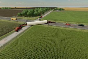Trail King Double Schnable Trailer and Wind Tower Sections 2