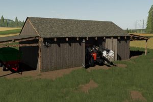 Old Wooden Barn With Shed 2
