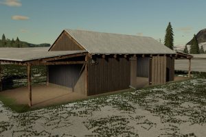 Old Wooden Barn With Shed 3