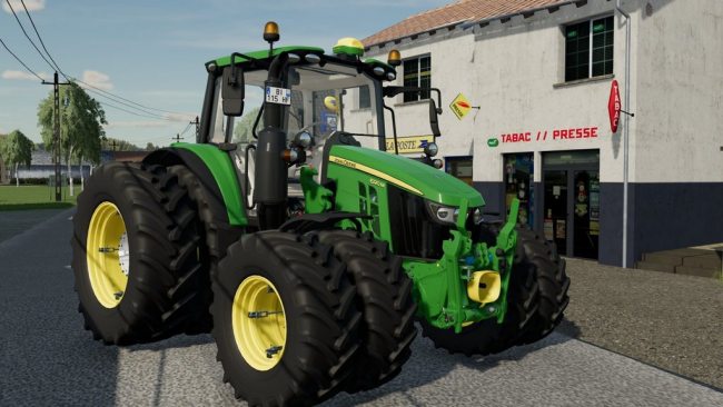 John Deere 6120M double air at rows distance