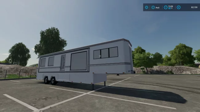 Caravane semi blanche