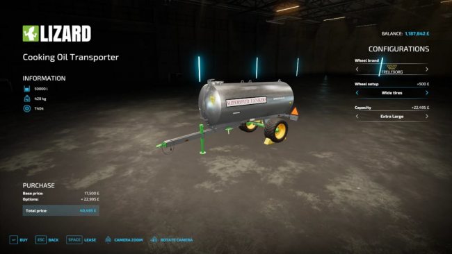 Cooking Oil Transporter