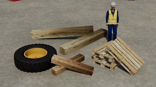 Wood Beams and Pallet
