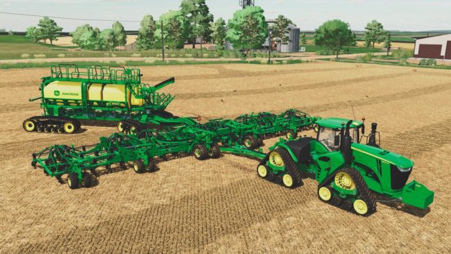 John Deere C850 Air Cart And P576 Air Hoe Drill