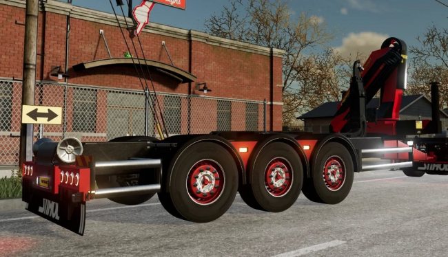 Hook trailer with Crane