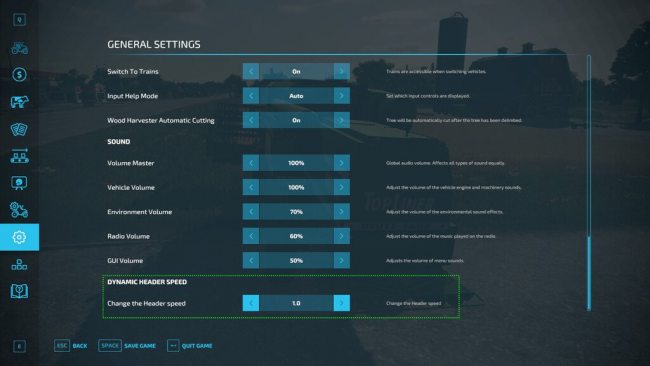 Dynamic Headerspeed