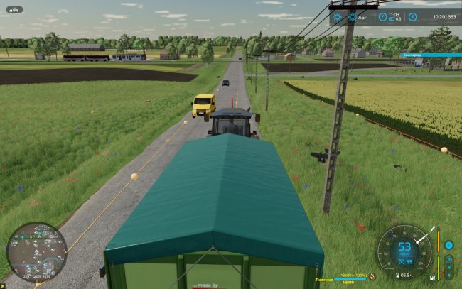 Сеть маршрутов Autodrive для карты Mezofalva Farm