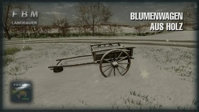 Wooden Flower Cart