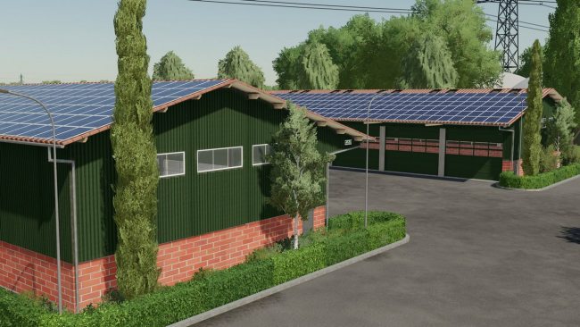 Machine Storage With Solar Panels