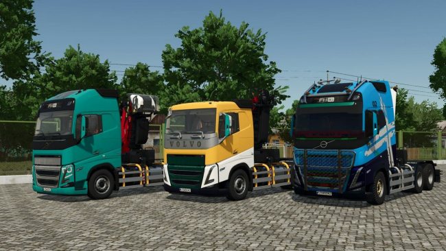 Volvo FH 16 Forestry Z-Crane Semi Pack