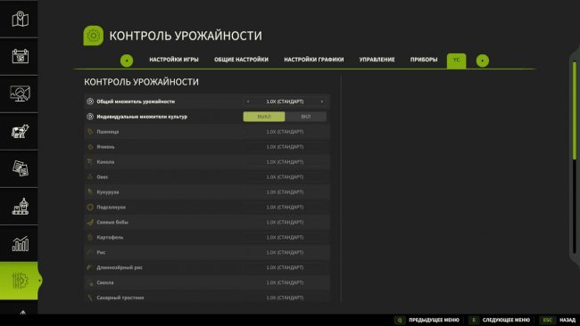 Управление урожайностью